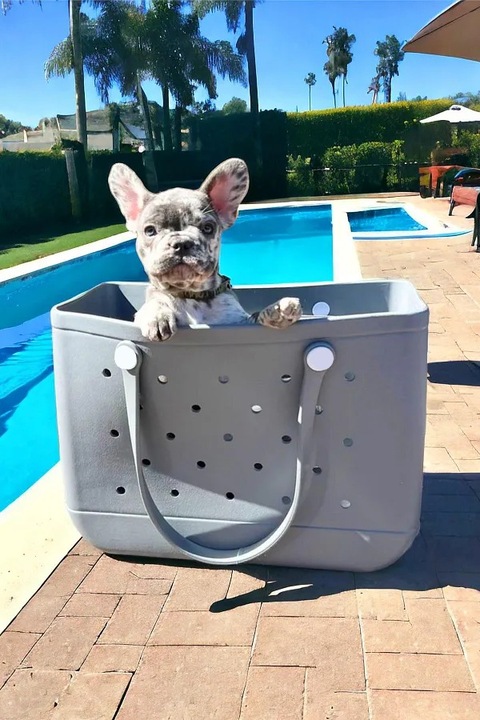 Премиум плажна чанта, Силиконова, Водоустойчива, Просторна, Цветна, Лятна тенденция 2025