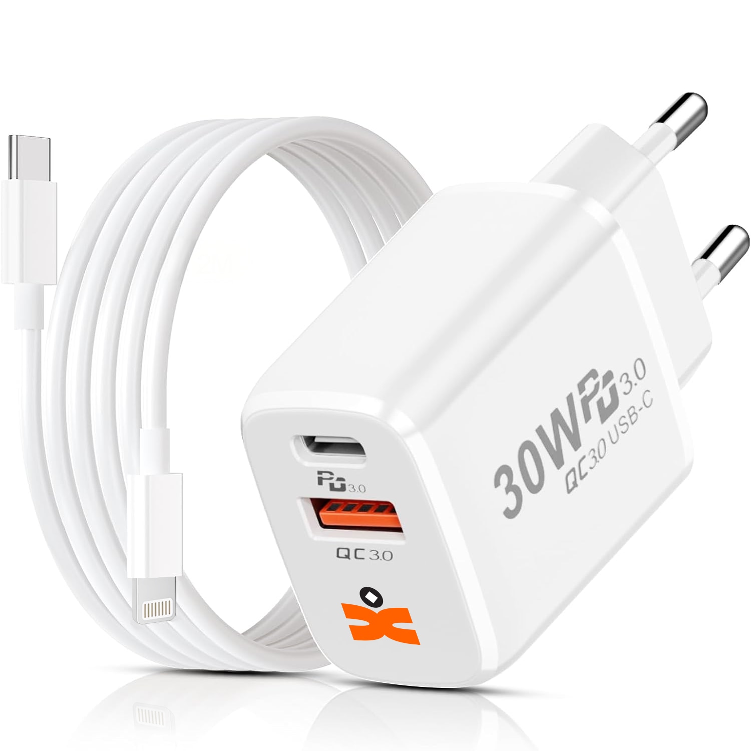 Set Incarcator 30W Runex®, Porturi Type-C si USB-A, Compatibil