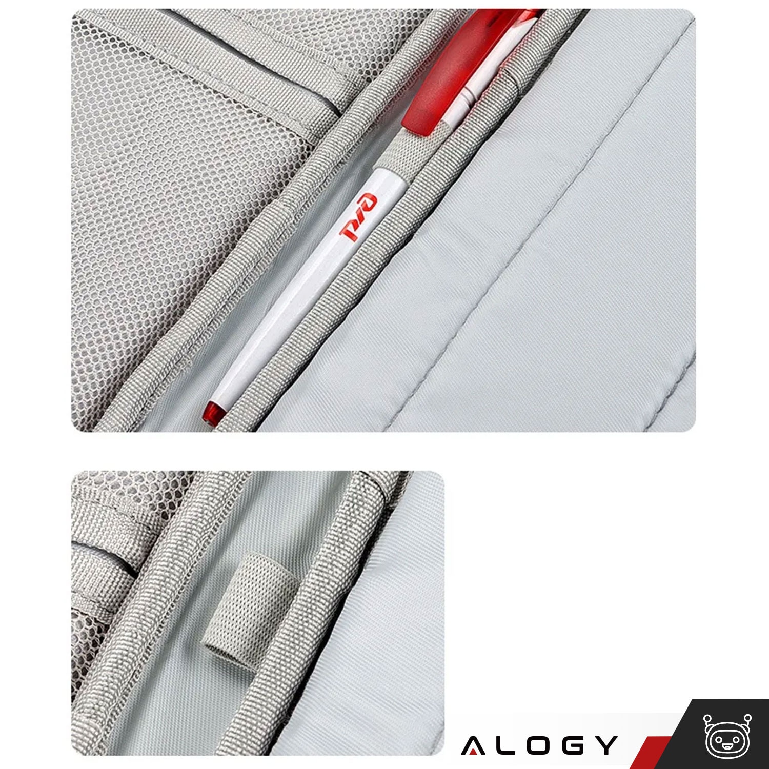 Etui universal pentru tableta, Alogy, 11 inch, impermeabil, 4 compartimente, 30.3x23.5x3cm