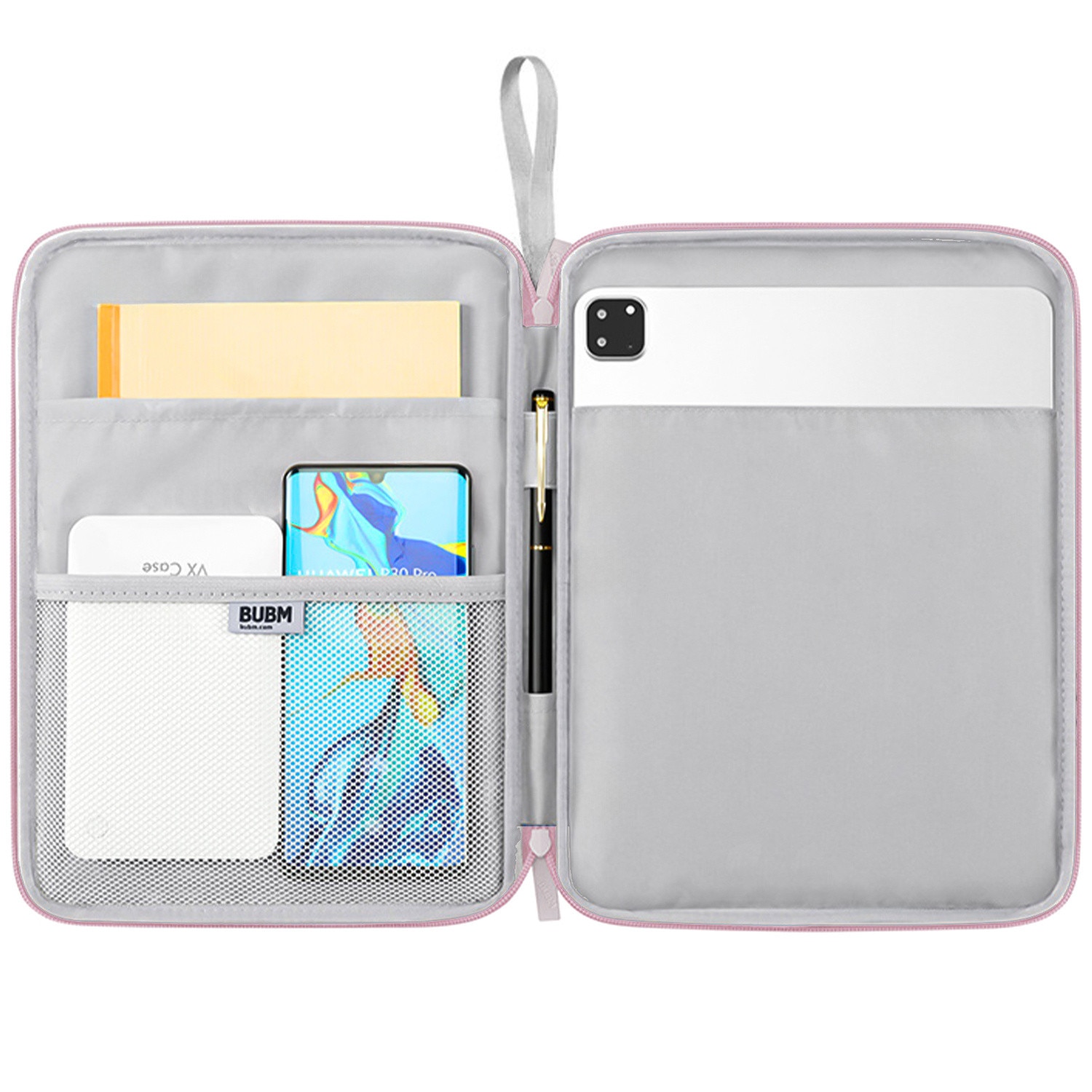 Torba universala pentru tableta, Bubm, 10.9 inch, waterproof, 28x21.5x2.5cm, set cu 3 buzunare