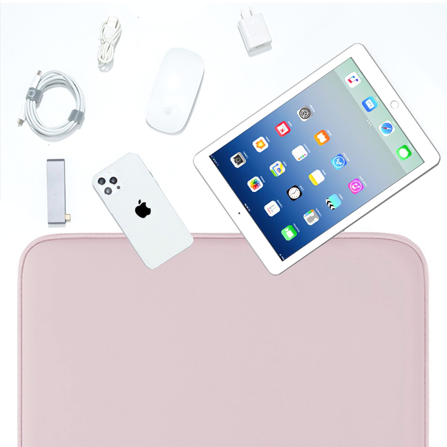 Torba universala pentru tableta, Bubm, 10.9 inch, waterproof, 28x21.5x2.5cm, set cu 3 buzunare