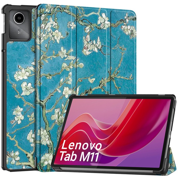 Etui Grafic pentru tableta Lenovo Tab M11 TB330FU, multicolor, 10.95 inch, functie de auto-activare si suport integrat