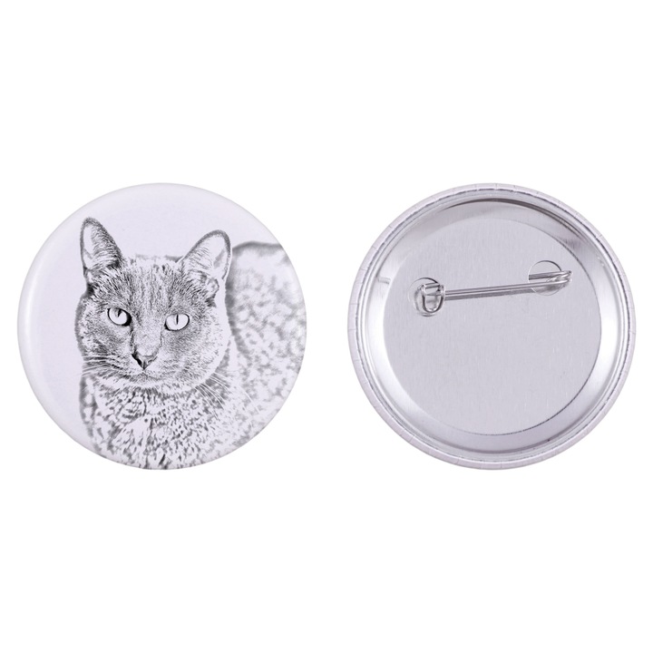 Korat kulcstartó, Art-Kutya, állatos, unisex, ezüst-fehér, 5cm