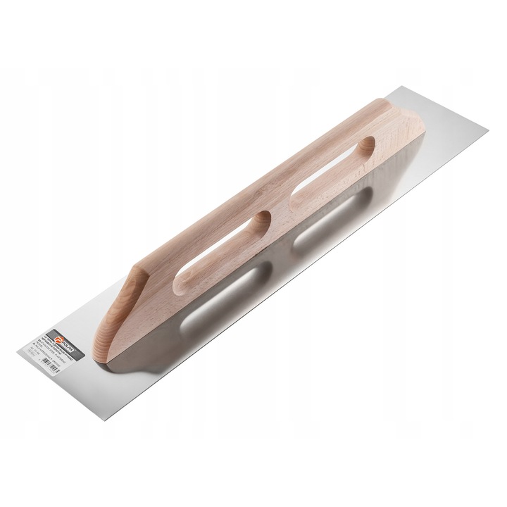 Polax rozsdamentes acél spatula, 130x600 mm, fa nyéllel, vakoláshoz és felújításhoz