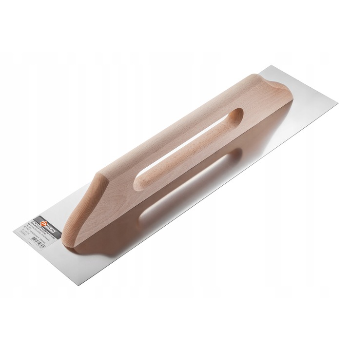 Polax rozsdamentes acél spatula, 130x480mm, fa nyéllel