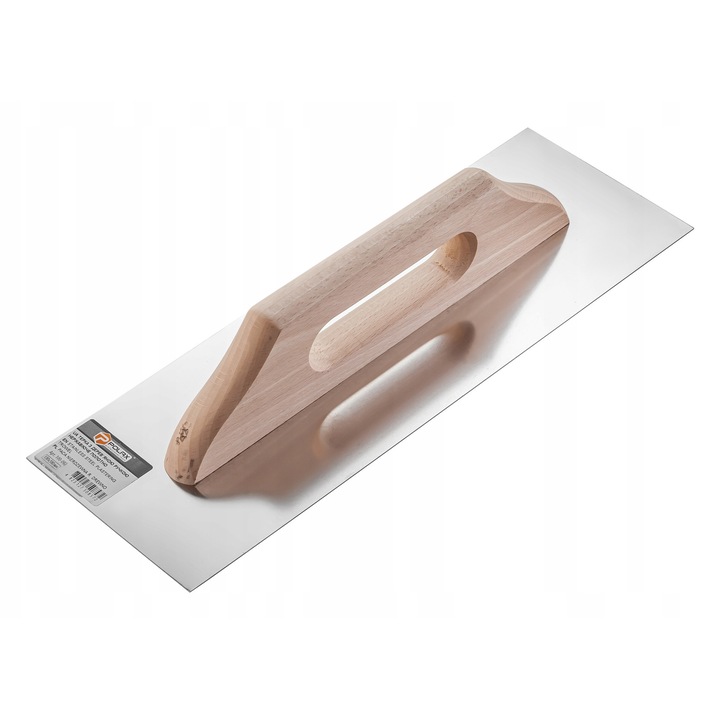 Rozsdamentes acél spatula fa nyéllel, 130x380mm, Polax