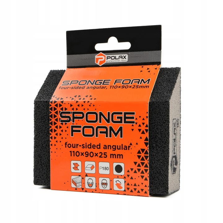 Szögcsiszoló blokk, 110x90x25mm, P180, Polax