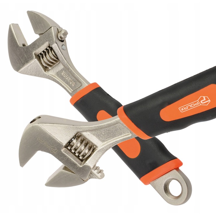 Раздвижен ключ Polax 0-24 мм, 200 мм, гумирана дръжка