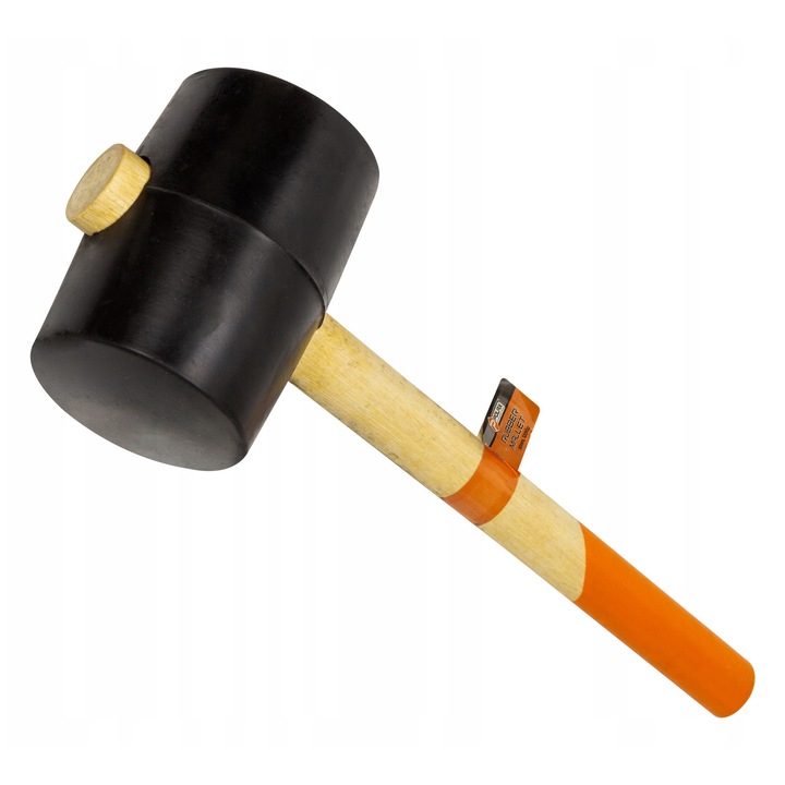 Комплект гумен чук с дървена дръжка 90 мм 1200 г