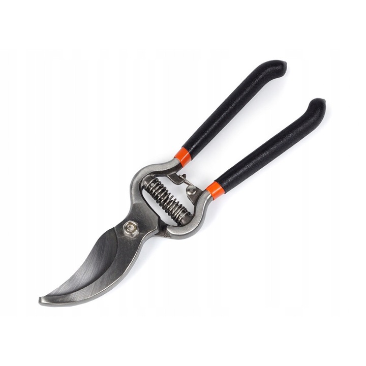 Foarfece de gradina Polax 230 mm, otel rezistent, lame curbate, diametru taiere 25 mm