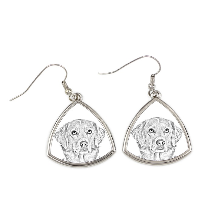 Cercei cu caini, Art-Dog, 2,5x2,6cm, metal, fara nichel