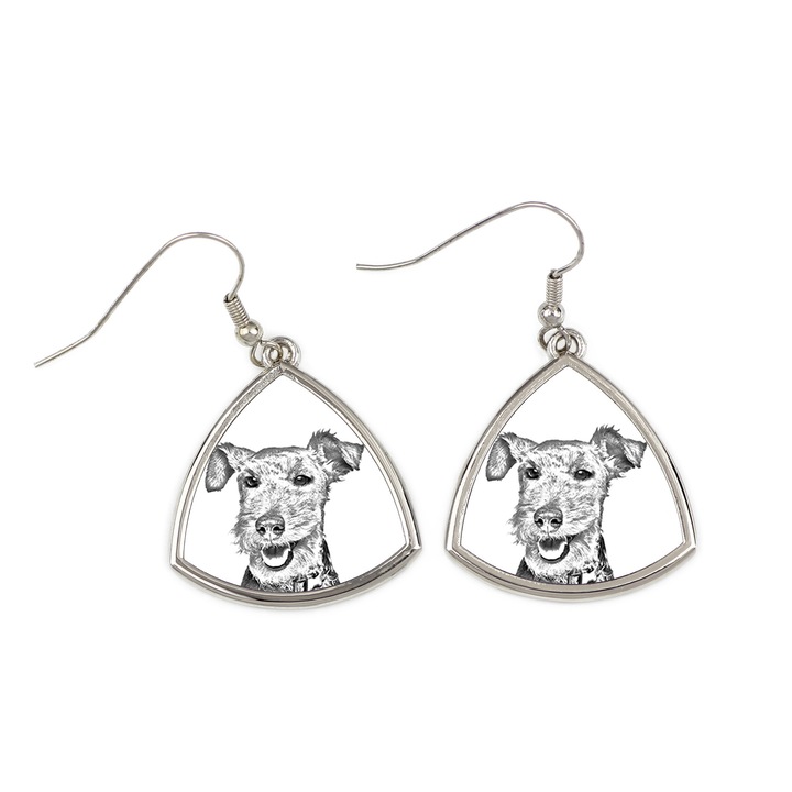 Cercei cu caini, Art-Dog, 2,5x2,6cm, metal, fara nichel