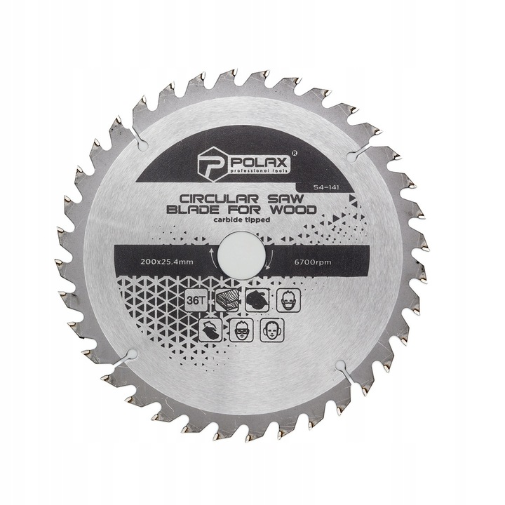 Körfűrészlap fához 200x25,4/20 mm, 36 fogú, adaptergyűrűvel