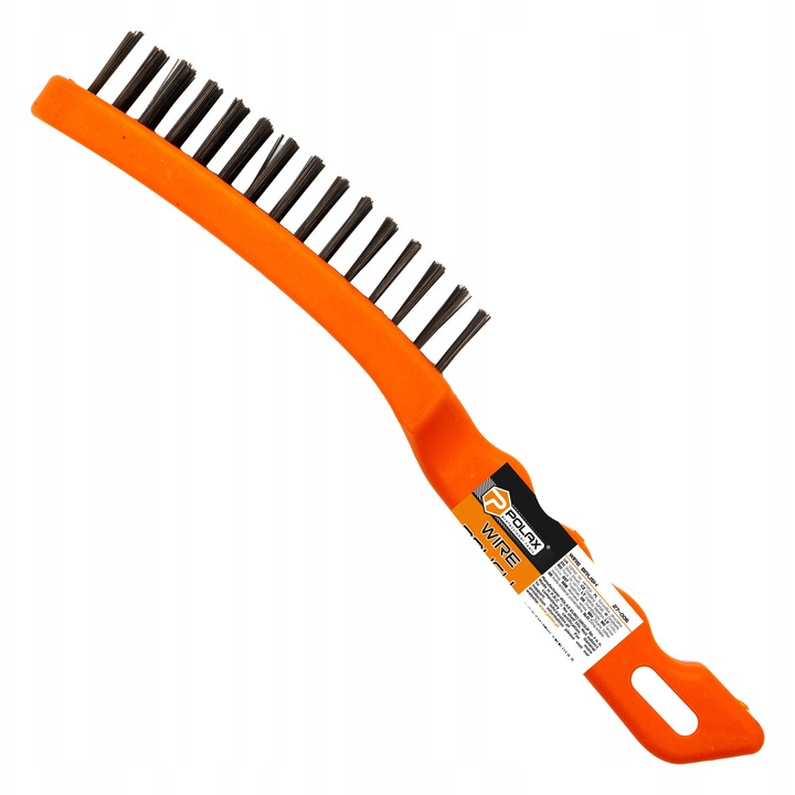 Polax drótkefe, 5 soros, műanyag nyéllel