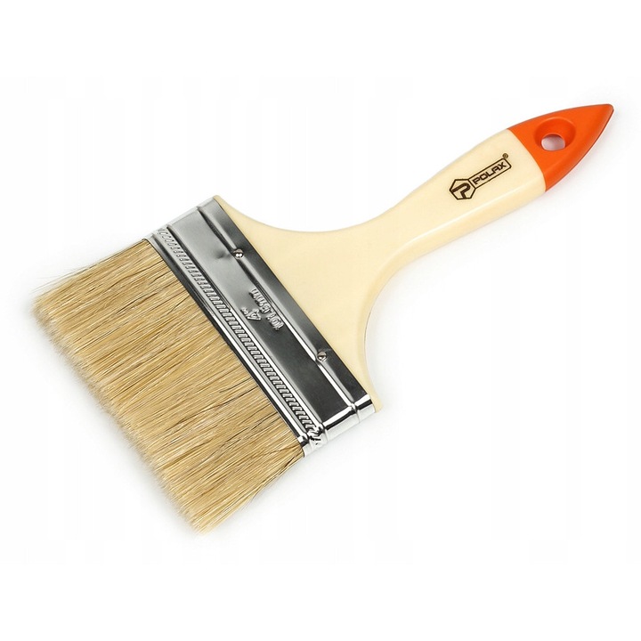 Polax lapos ecset, 10 cm, vegyes sörték, műanyag nyél