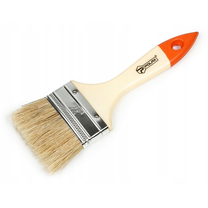 Polax lapos ecset, 6,3 cm, vegyes sörték, műanyag nyél, 1 darabos készlet.