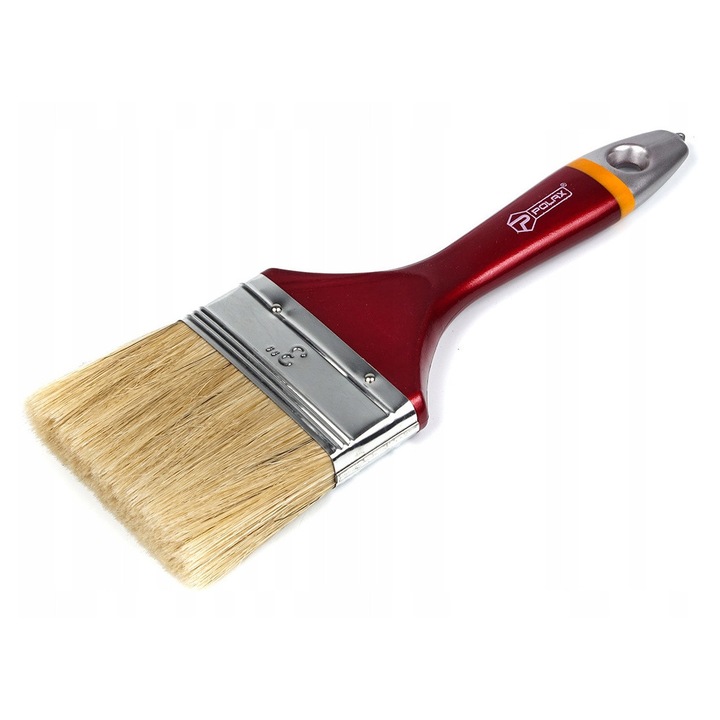 Polax EURO lapos kefe, 7,5 cm, vegyes sörték, fa nyél