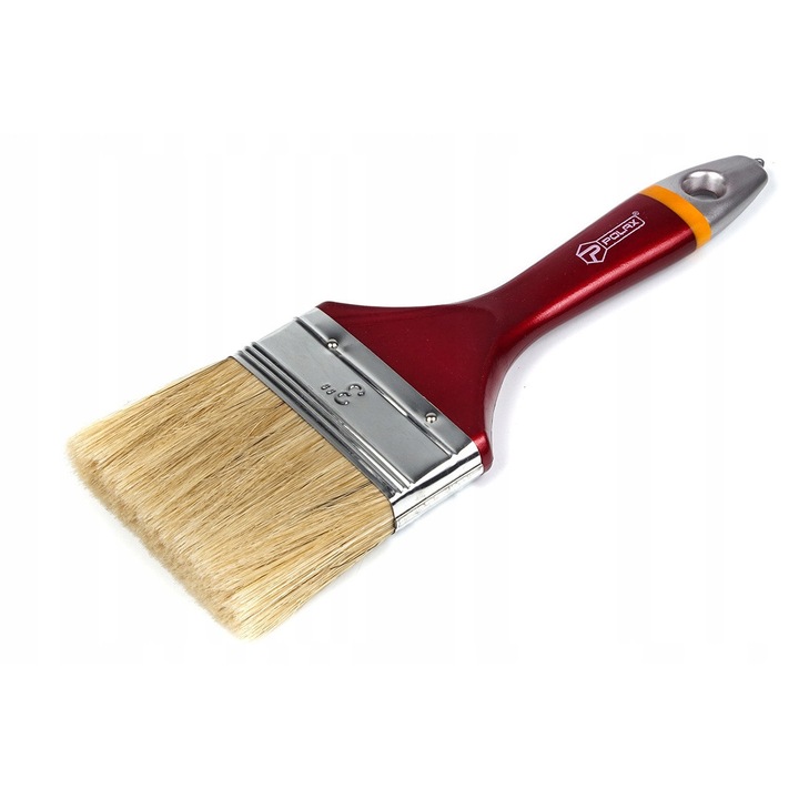 Pensula plata Polax EURO, 7.5 cm, par mixt, maner lemn