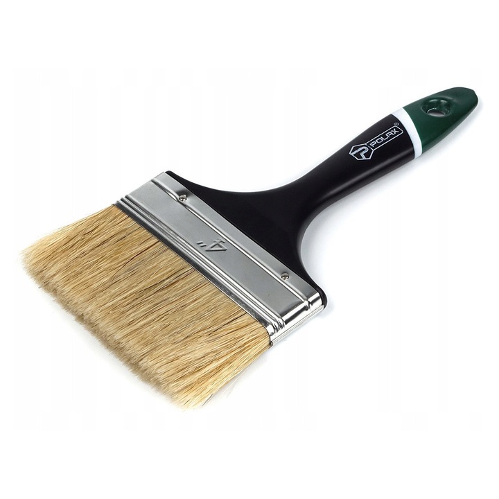 Polax lapos ecset, 10 cm, vegyes sörték, műanyag nyél