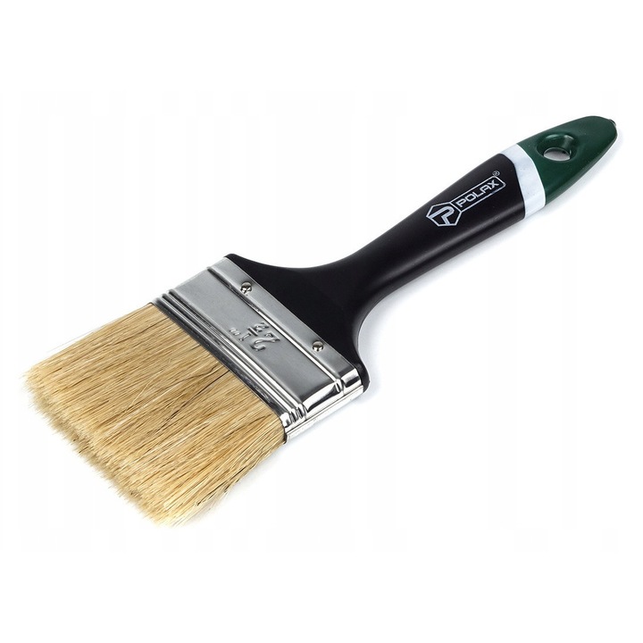 Polax professzionális laposkefe, 6,3 cm, vegyes sörték, műanyag nyél