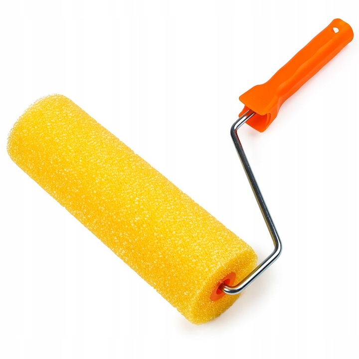 Polax strukturált habszivacs festőhenger, 25 cm, 80 mm átmérő, műanyag nyél
