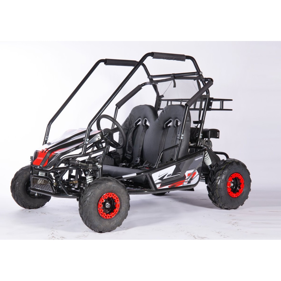 Masinuta buggy Lucky Seven, gri/rosu - eMAG.ro