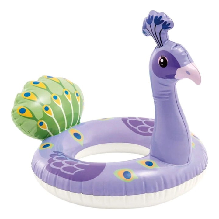 Intex 59221 gyermek úszógumi, lila, 58cm, 97x74cm, 3-6 éves korig