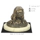 Rottweiler szobrocska, Art-Dog, bronz, 30x15cm, kő talp