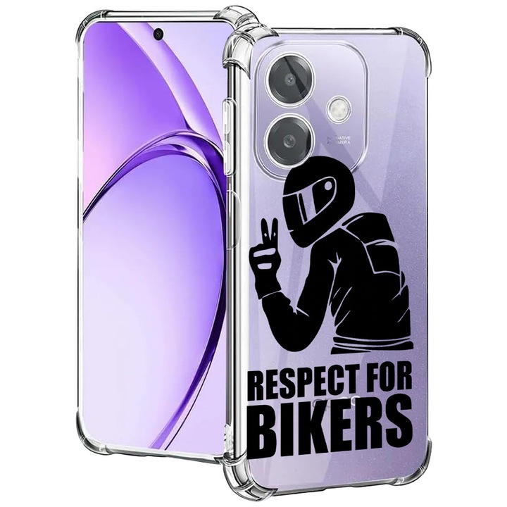 BestCase® Husa pentru OPPO A60 5G / A40 / A40M, Anti Shock 1.5MM, Respect For Bikers, Protectie camera, ecran si colturi, 2004575 AS 1669