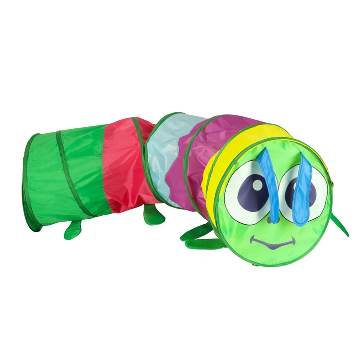 Tunel auto-rezistent pentru copii, Multicolor, 174x45 cm, 3 ani+
