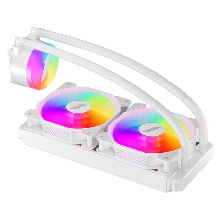 Cooler Procesor 1stPlayer® Thunderstorm TS2 240, aRGB, compatibil AMD/Intel, CPU power max 220 W, alb