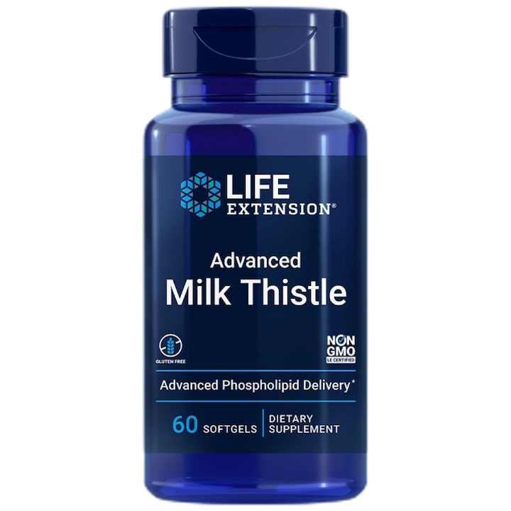 Хранителна добавка Life Extension Advanced Milk Thistle, 60 Гел капсули