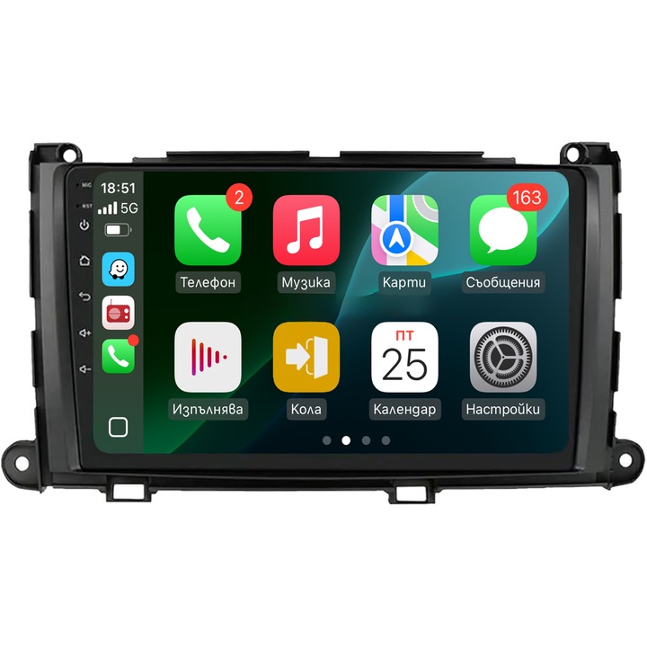 Мултимедия Toyota Sienna XL30/Тойота Сиена XL30/2010-2014/9инча" 1GB RAM 16GB ROM