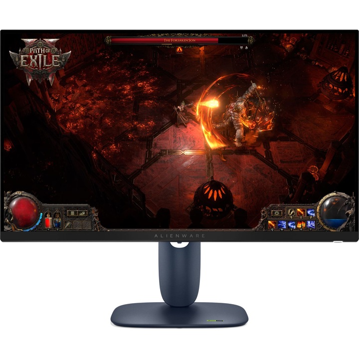 Монитор Alienware AW2725DM, 27", LED, IPS, 2560 x 1440, 1 x DisplayPort 1.4, 1 x USB 3.0 Downstream, 2 x HDMI 2.1, 1 x USB 3.0 Downstream захранващ порт, 1 x USB 3.0 Type-B Upstream