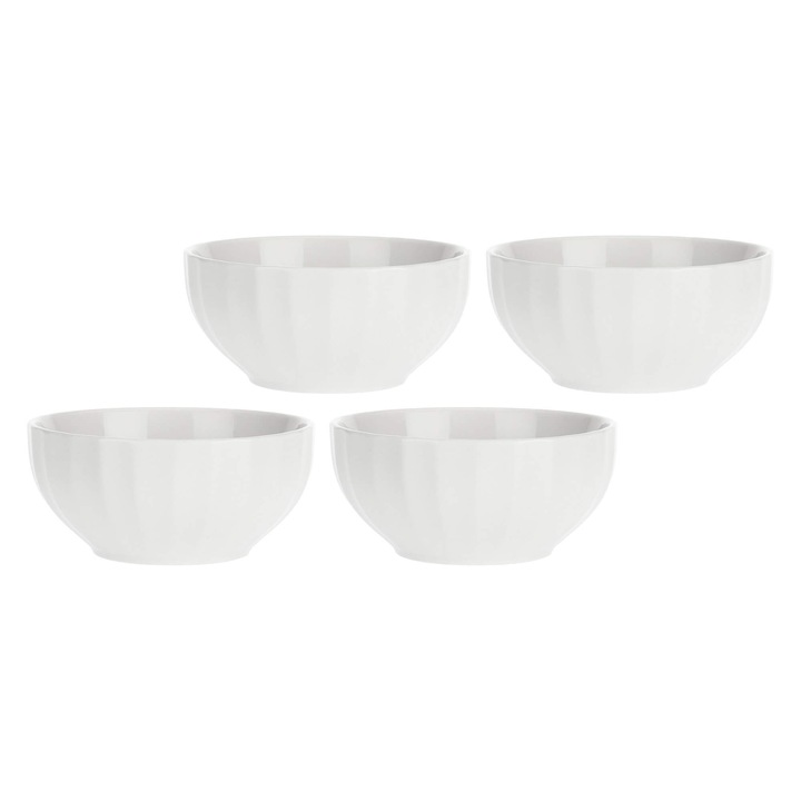 4 darabos Pieve salátástál készlet, 13 cm, fehér porcelán, elegáns dizájn