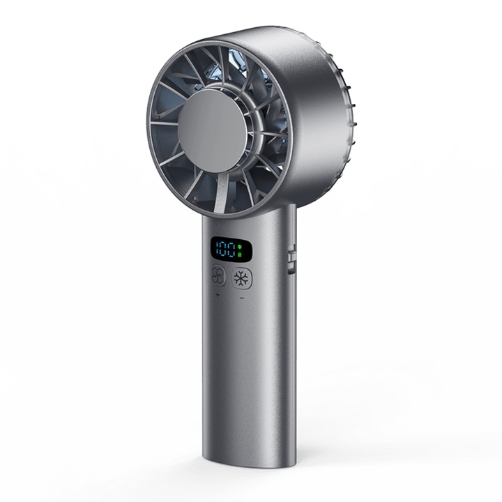 Hordozható léghűtő ventilátor 5200mAh fekete 180mm