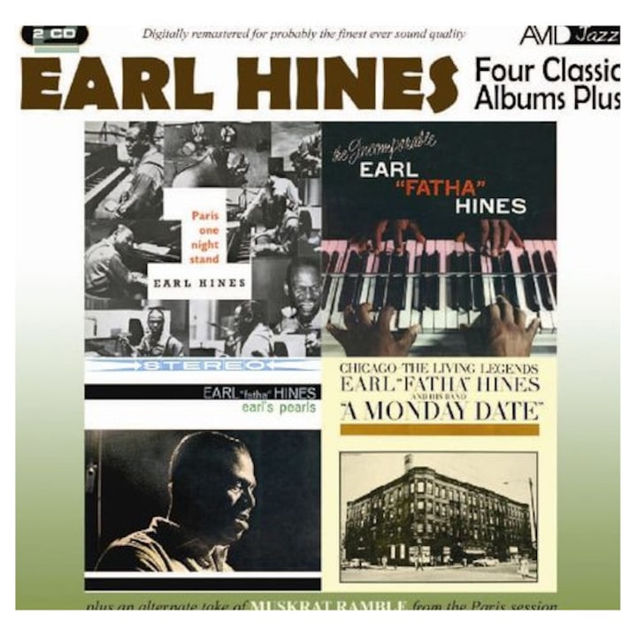 Earl Hines - Négy klasszikus album, plusz: Egy hétfői randi / Párizsi egyéjszakás kaland / Earl's Pearls / Az összehasonlíthatatlan Earl "Fatha" Hines (1CD)