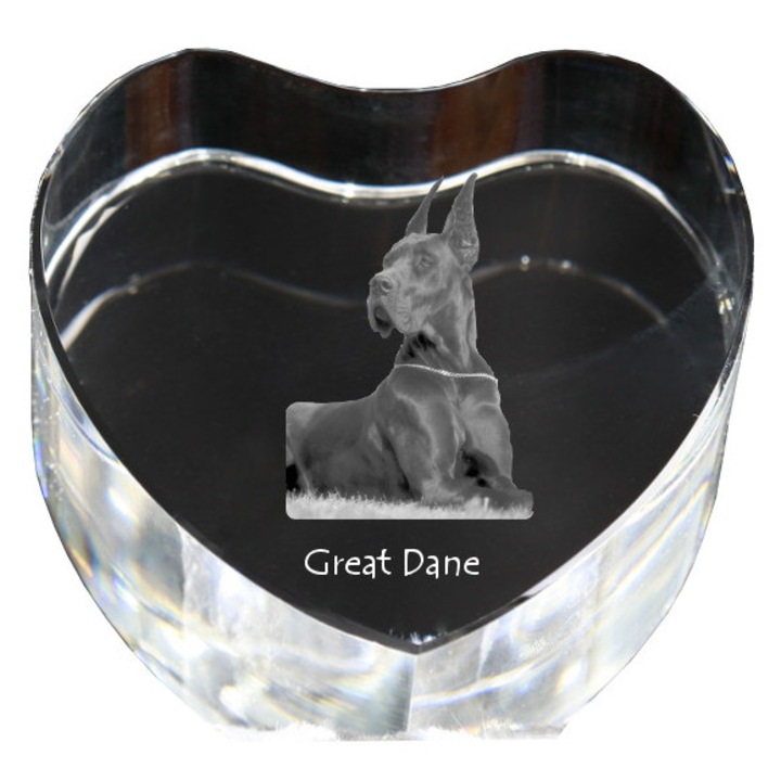 Kristály szív személyre szabott fényképpel, Art-Dog, 7,5x8x5cm, dekoratív