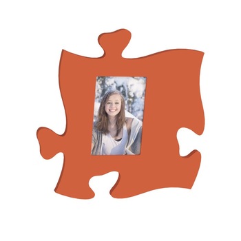 Rama foto tip puzzle, portocalie, foto 10x15, verticala Rama foto tip puzzle, portocalie, foto 10x15, verticala