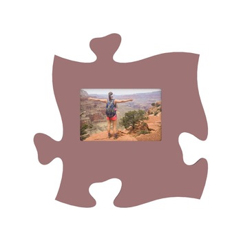 Rama foto tip puzzle, cafeniu, foto 10x15, orizontala Rama foto tip puzzle, cafeniu, foto 10x15, orizontala