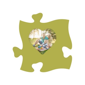 Rama foto tip puzzle, verde exotic, foto 15x15, inima Rama foto tip puzzle, verde exotic, foto 15x15, inima