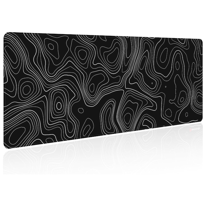 Mousepad gaming mare, negru, 900x400mm, cauciuc natural, margini cusute