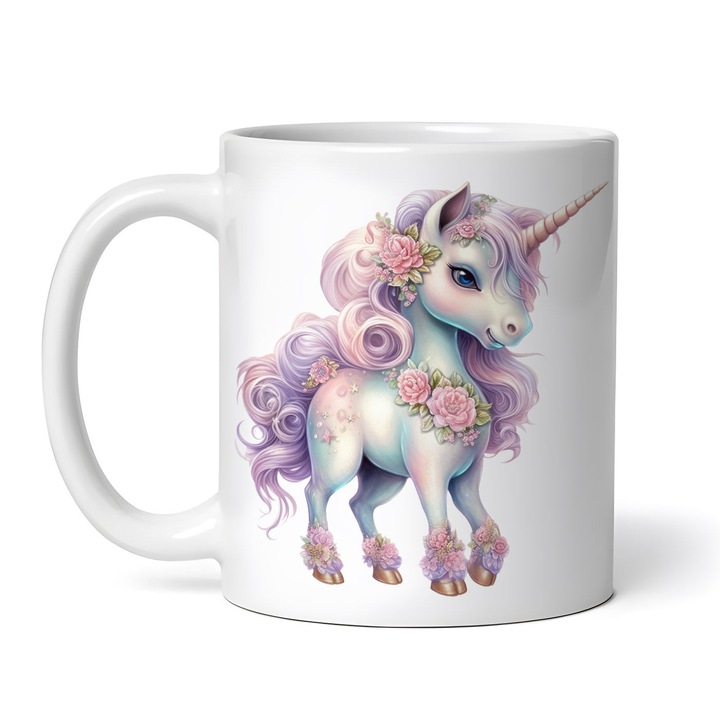 Személyre szabott kerámia bögre Sadie, az unikornis, 330ml