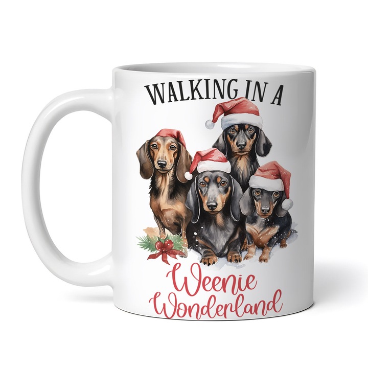 Cana alba personalizata, Walking in a Weenie Wonderland, INOVATIX®. 330ml