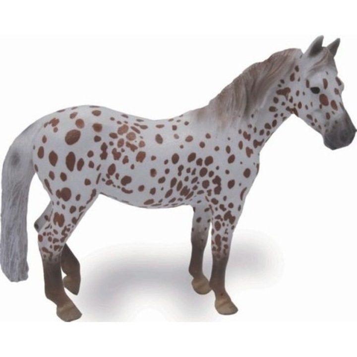 Figurina ponei, Collecta, British Spotted Pony, alb/maro