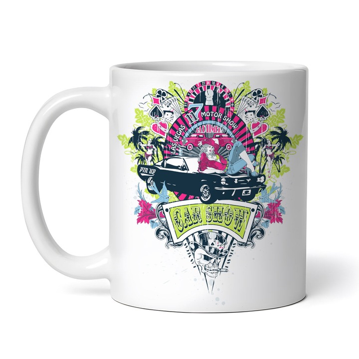 Cana alba personalizata, Las Vegas Car Show, INOVATIX®. 330ml