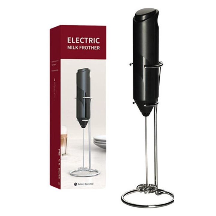 Dispozitiv spumare lapte, Electric, Inox/ABS, Negru