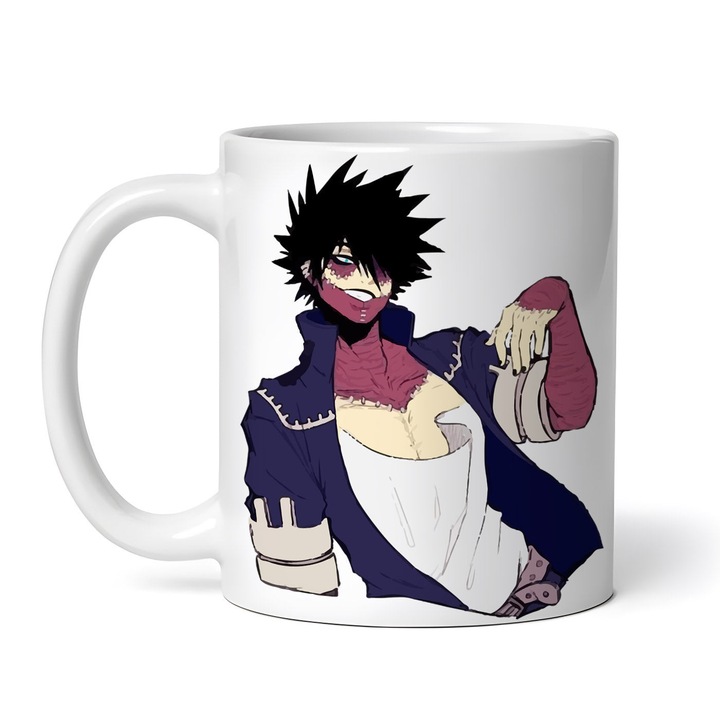 Cana alba personalizata, My Hero Academia Dabi anime, INOVATIX®. 330ml