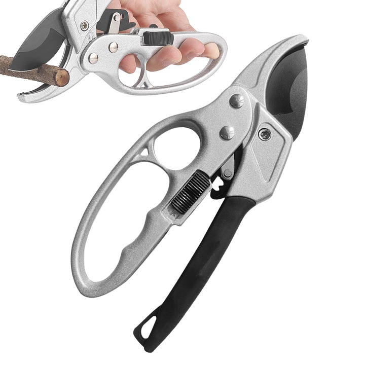 Kerti olló, gxwcyi, ergonomikus kialakítás, SK5 acél, 20 cm, erőtakarékos rendszer