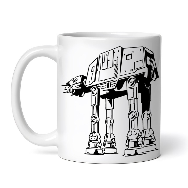 Cana alba personalizata, Star wars Imperial Walker, INOVATIX®. 330ml